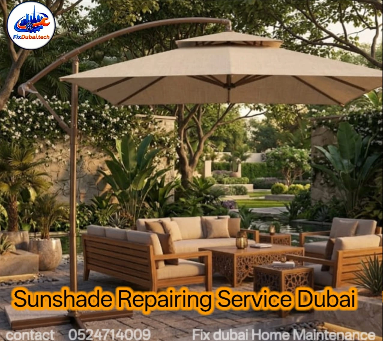Fix Dubai Outdoor Umbrella Repair and Parasol Maintenance Service