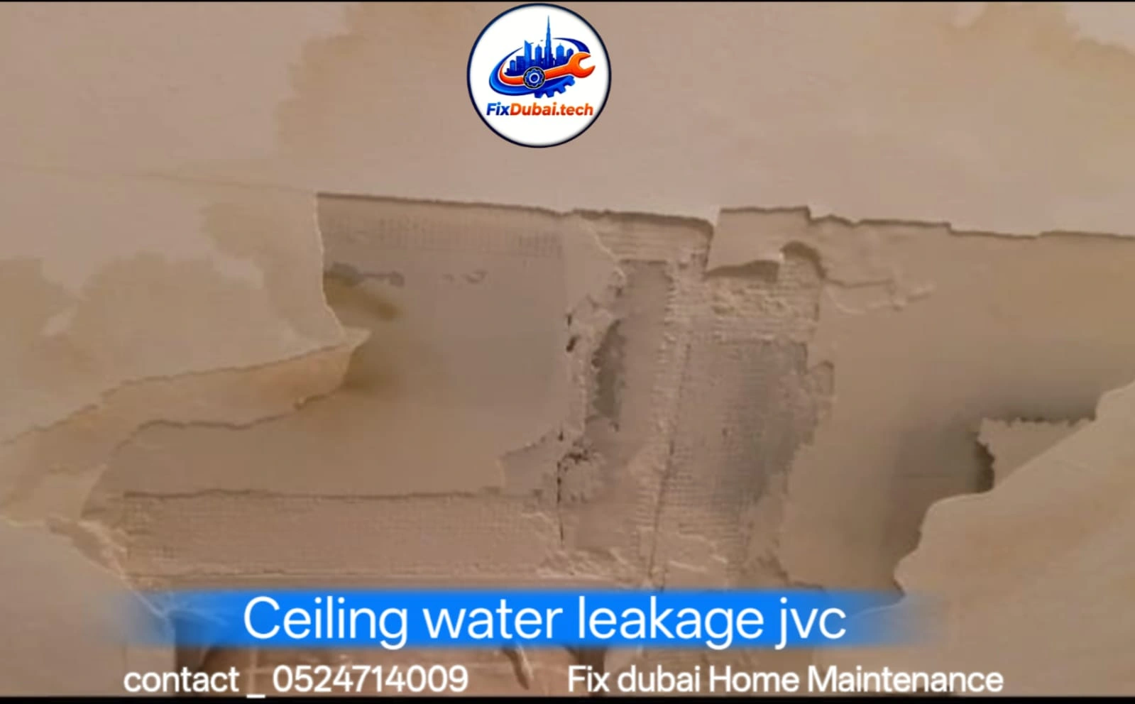 Ceiling Water Leakage Repair in Belgravia JVC by Fix Dubai
