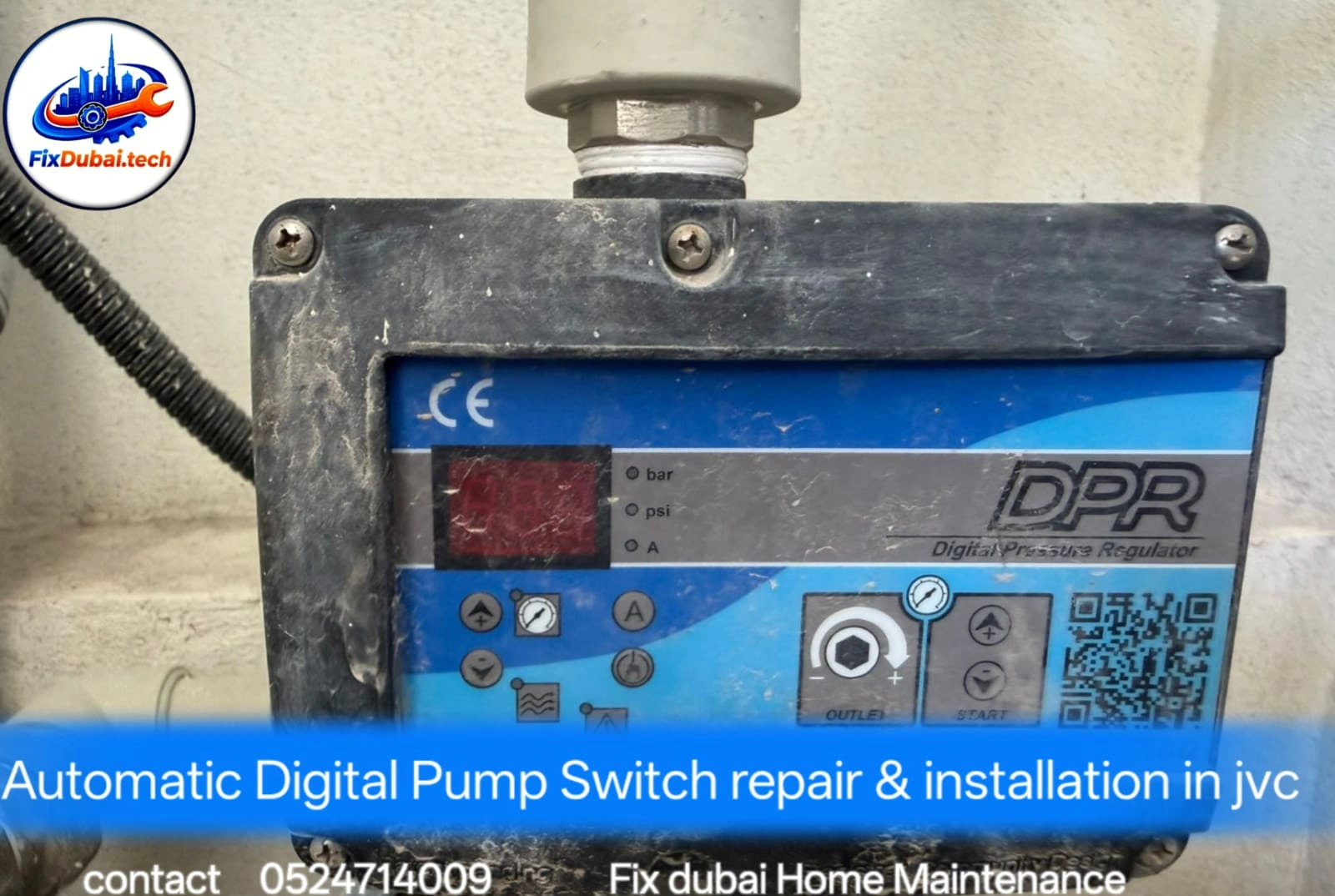 Automatic Digital Pump Switch Installation in Binghatti Towers