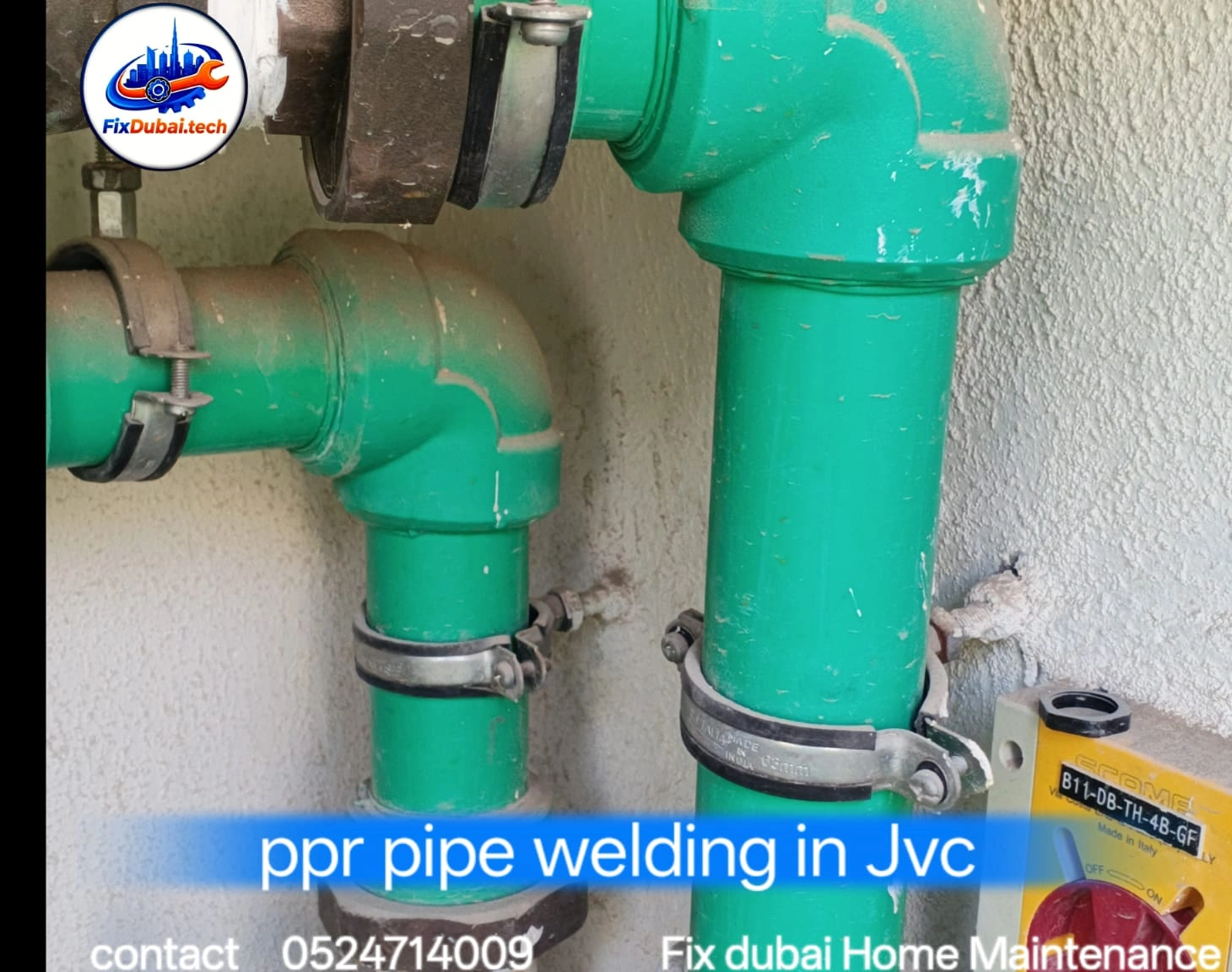 High Pressure PPR Pipe Welding in JVC Townhouses