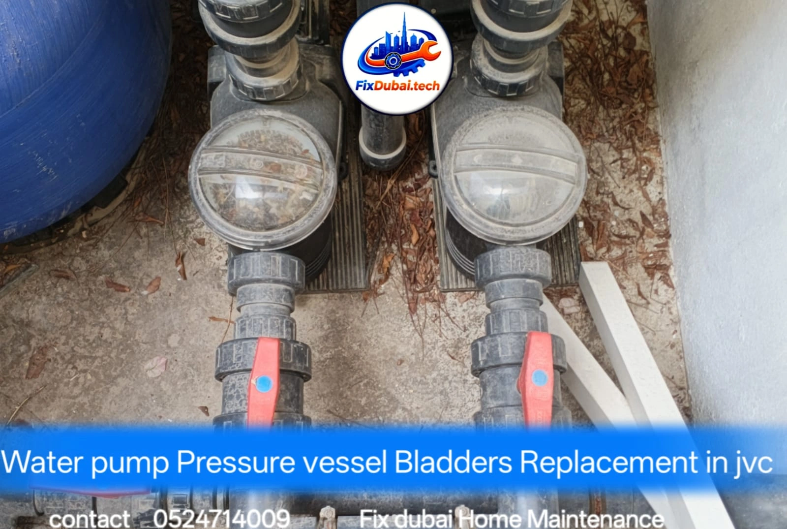 Water Pump Pressure Vessel Bladder Replacement JVC