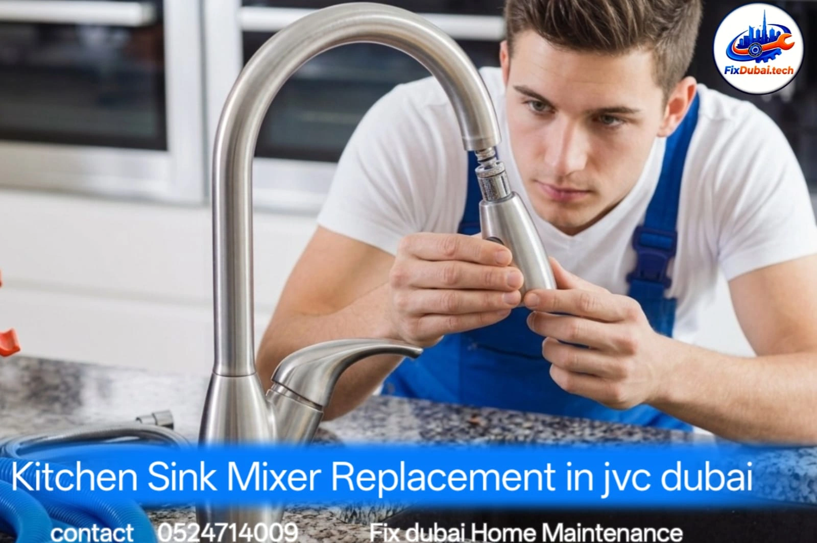 Kitchen Sink Mixer Replacement in Belgravia JVC by Fix Dubai