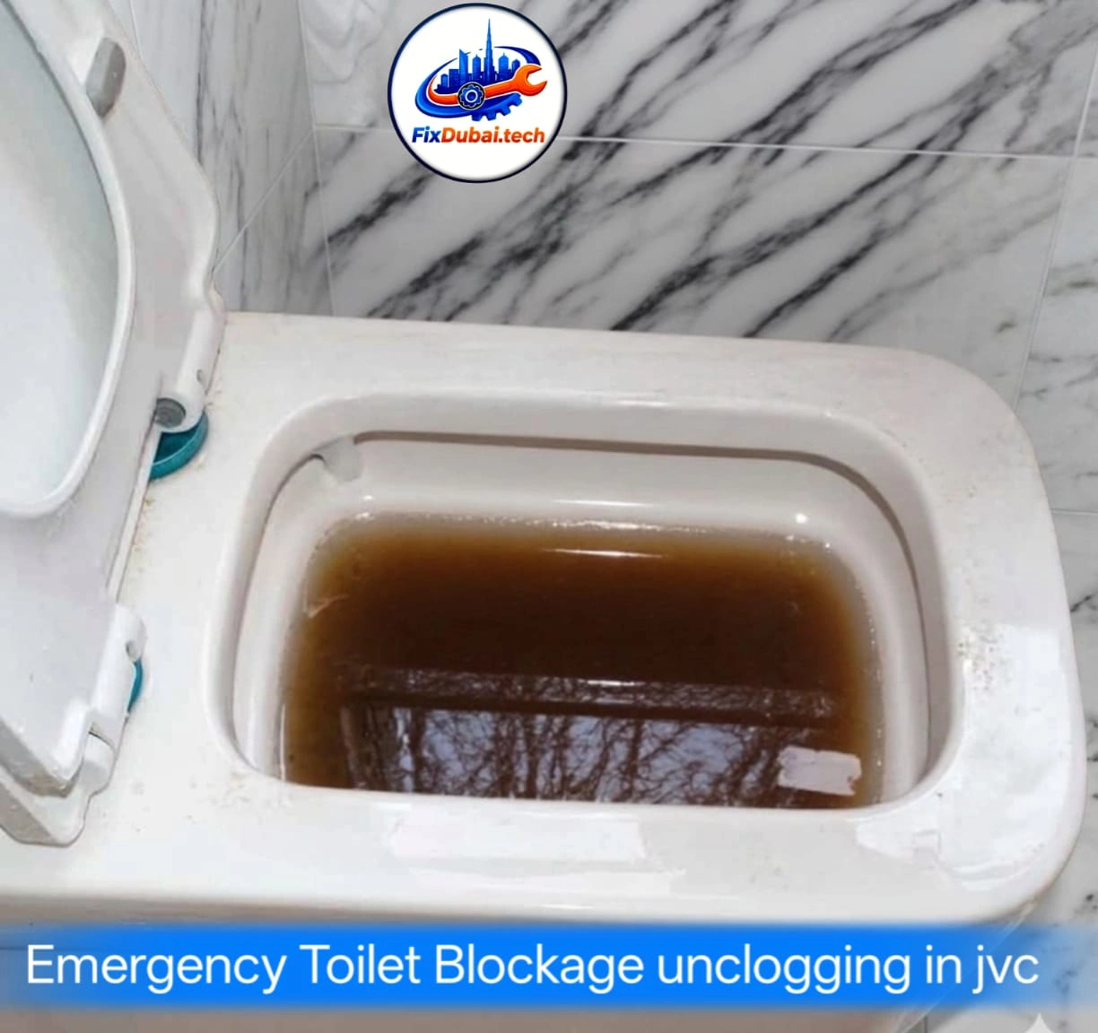Emergency Toilet Blockage Unclogging in JVC by Fix Dubai
